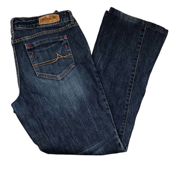 Allen B by Allen Schwartz Jeans Straight Leg Dark Wash Mid-rise Size 10 - Picture 2 of 11